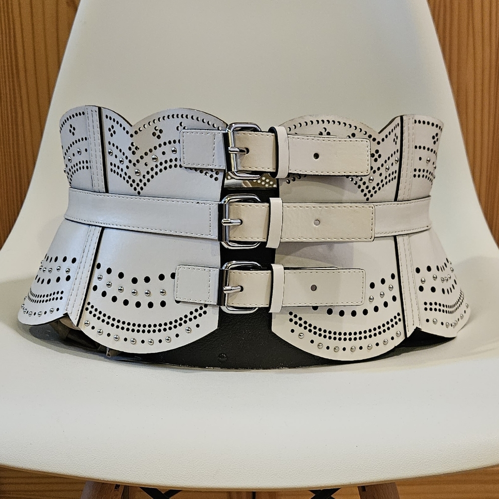 BCBG MaxAzria - Wide Perforated Belt